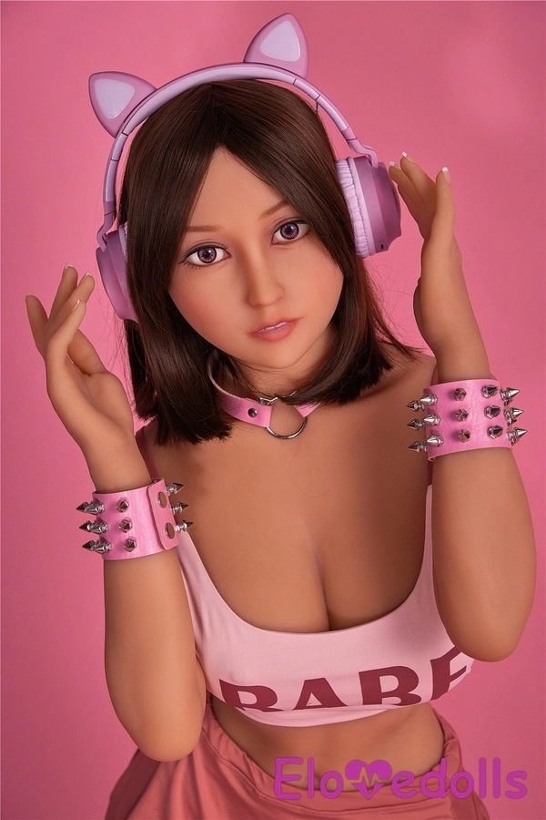 153cm TPE Pink Amber Eyes Small Breasts Best Sex Dolls Gallery 4