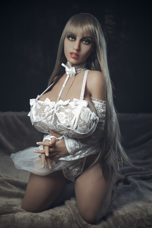 108cm G Cup TPE Thin Lips Blonde Gray Eyes Thick Sex Doll Gallery 4