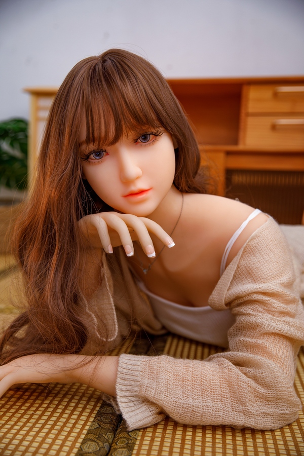 158cm A Cup TPE Natural Lips Amber Eyes Brunette Asian Sex Doll Gallery 3
