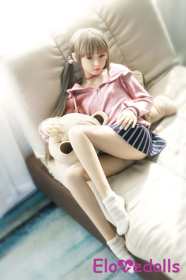 100cm A Cup TPE Gray Eyes Petite Mini Sex Doll Gallery 5