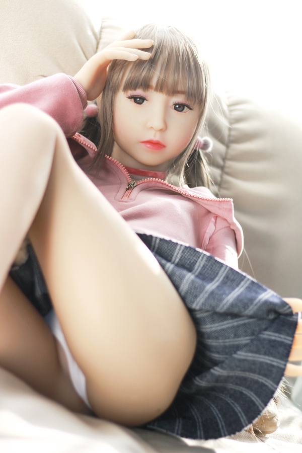 100cm A Cup TPE Petite Gray Medium Breasts Mini Sex Doll Gallery 6
