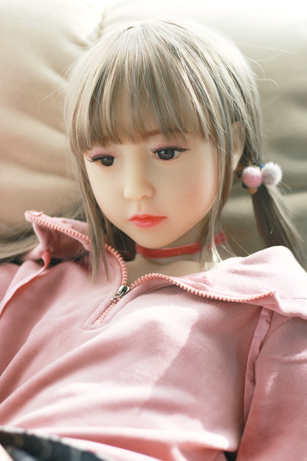 100cm A Cup TPE Petite Gray Thin Lips Mini Sex Doll Product