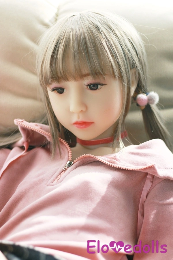 100cm A Cup TPE Petite Gray Thin Lips Mini Sex Doll Product