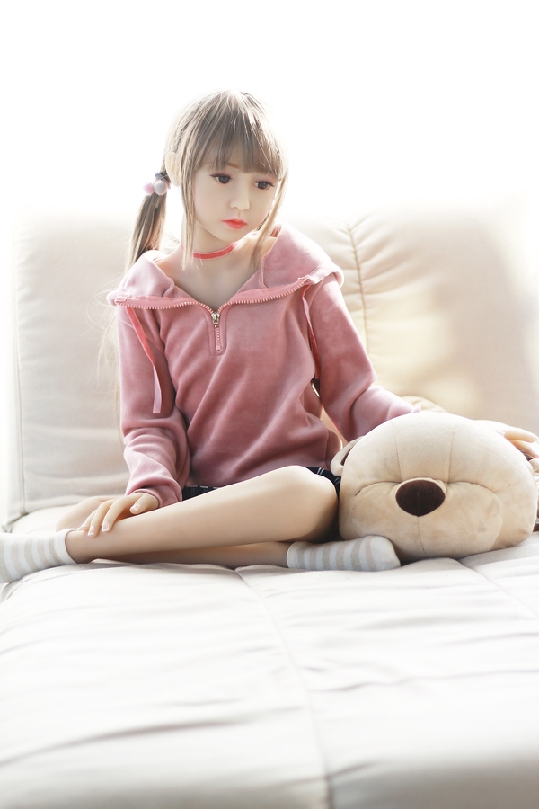 100cm A Cup TPE Thin Lips Gray Eyes Mini Sex Doll Gallery 7