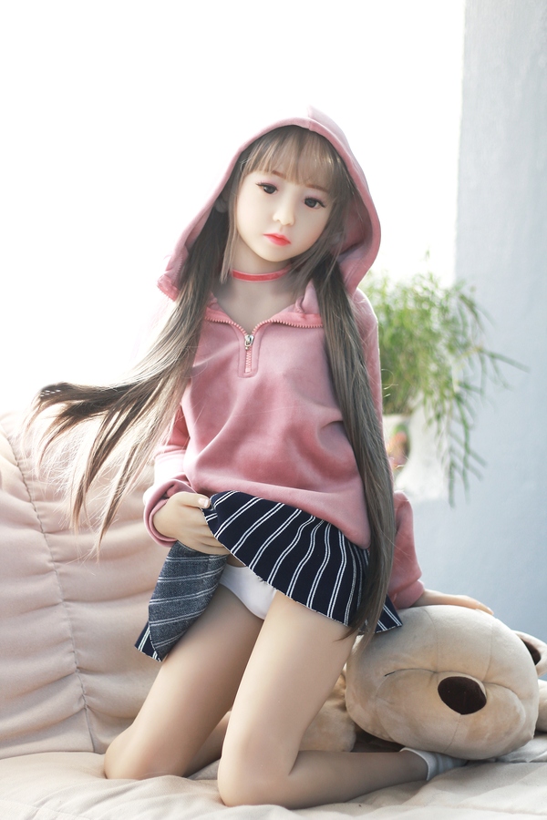 100cm A Cup TPE Thin Lips Gray Eyes Mini Sex Doll Gallery 10