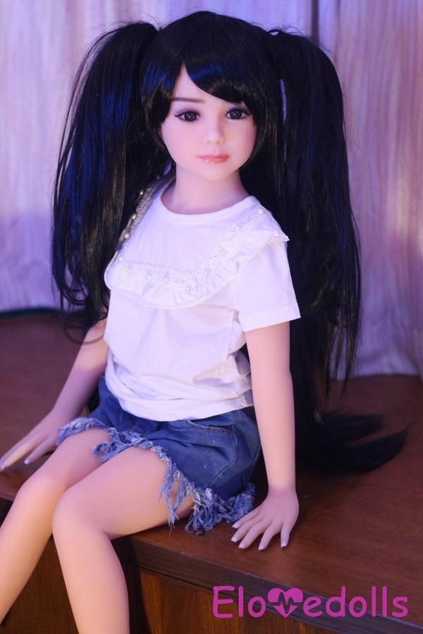 100cm A Cup TPE Small Breasts Athletic Black Mini Sex Doll Product
