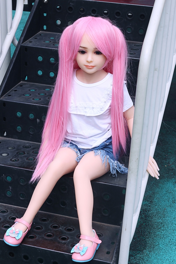 100cm A Cup TPE Black Small Breasts Thin Lips Mini Sex Doll Gallery 5