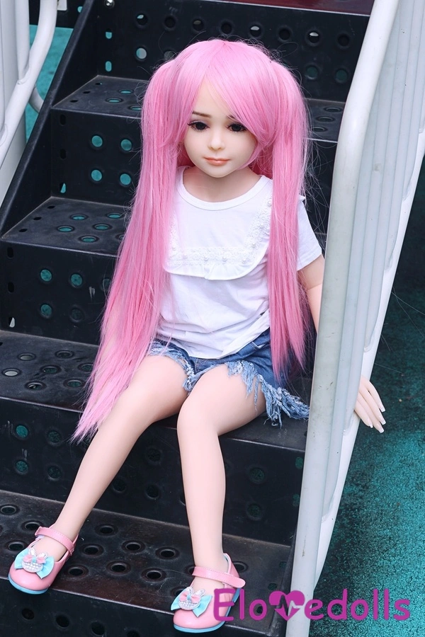 100cm A Cup TPE Black Small Breasts Thin Lips Mini Sex Doll Gallery 5