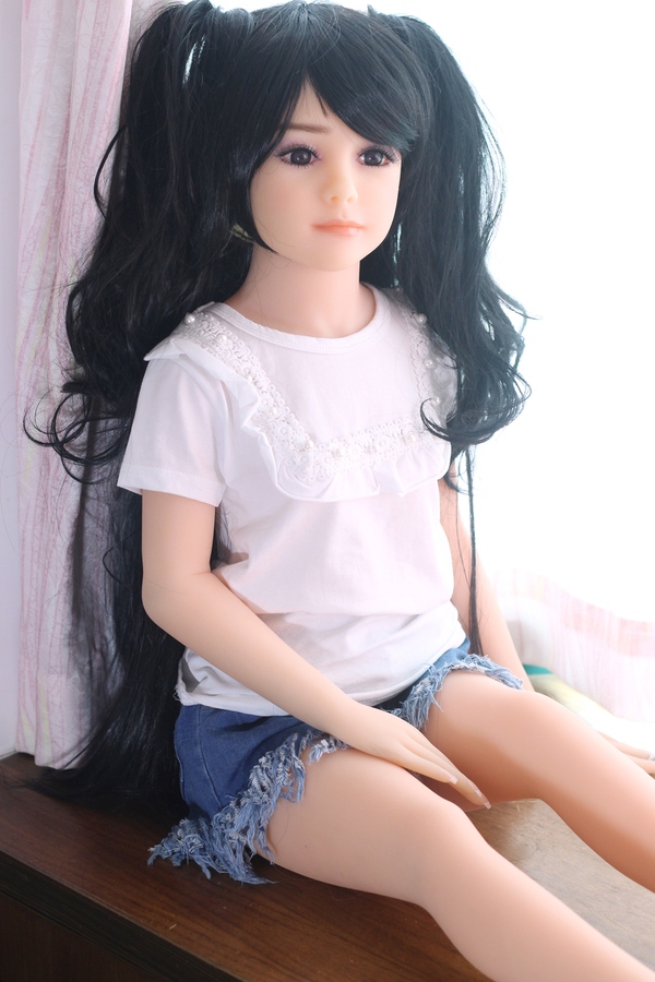 100cm A Cup TPE Thin Lips Athletic Gray Eyes Mini Sex Doll Gallery 9