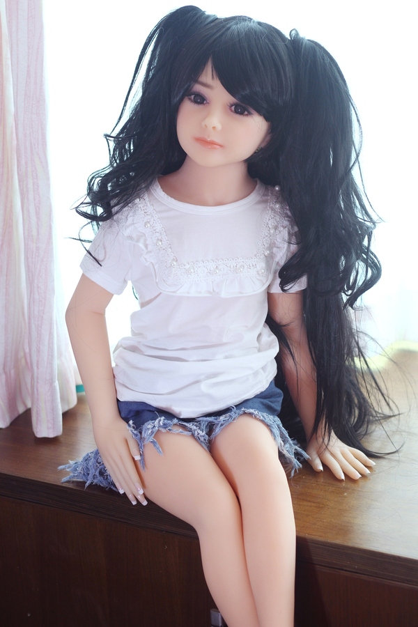 100cm A Cup TPE Thin Lips Gray Eyes Small Breasts Mini Sex Doll Detail View 1