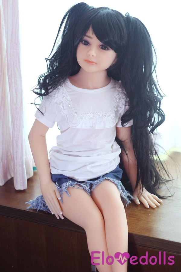 100cm A Cup TPE Thin Lips Gray Eyes Small Breasts Mini Sex Doll Detail View 1