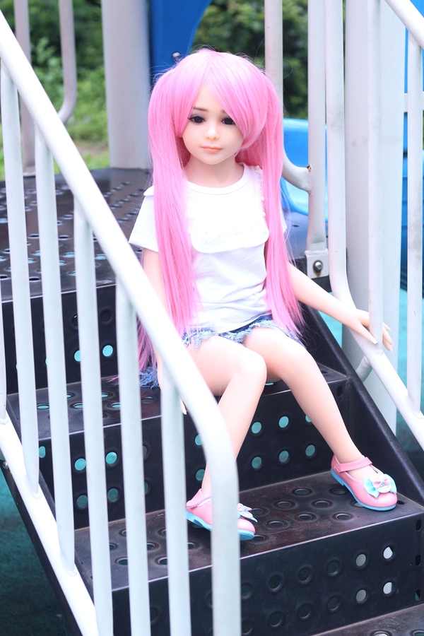 100cm A Cup TPE Athletic Gray Eyes Small Breasts Mini Sex Doll Detail View 8