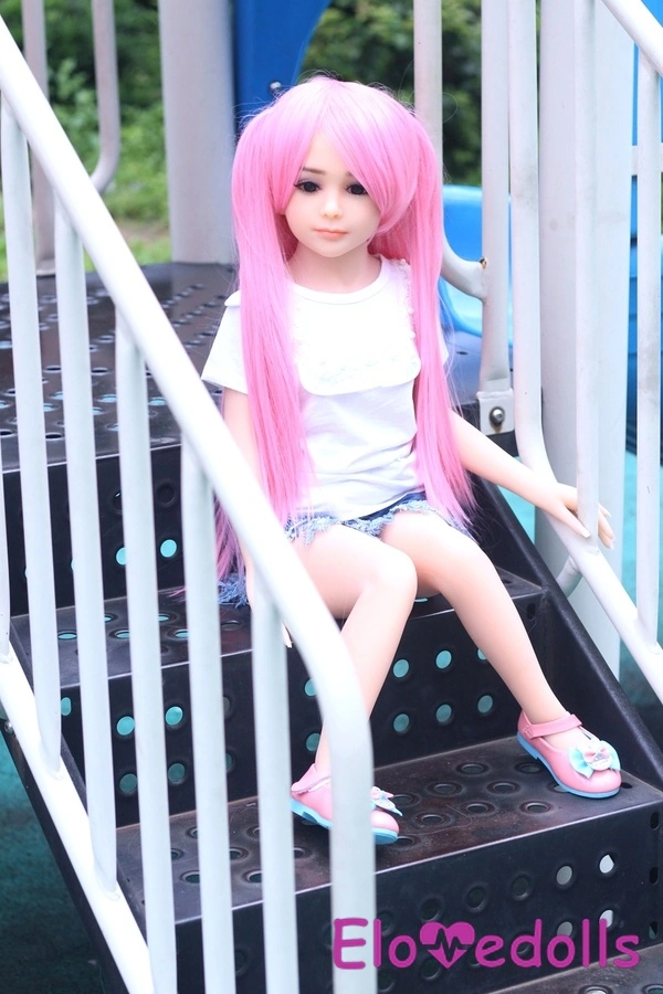 100cm A Cup TPE Athletic Gray Eyes Small Breasts Mini Sex Doll Detail View 8