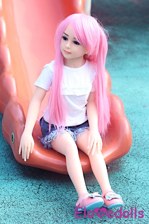 100cm A Cup TPE Thin Lips Small Breasts Black Mini Sex Doll Detail View 14