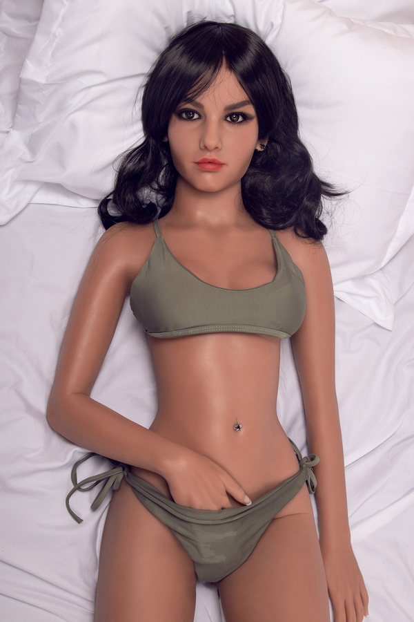 157cm B Cup TPE Black Green Eyes Petite Sex Doll Product