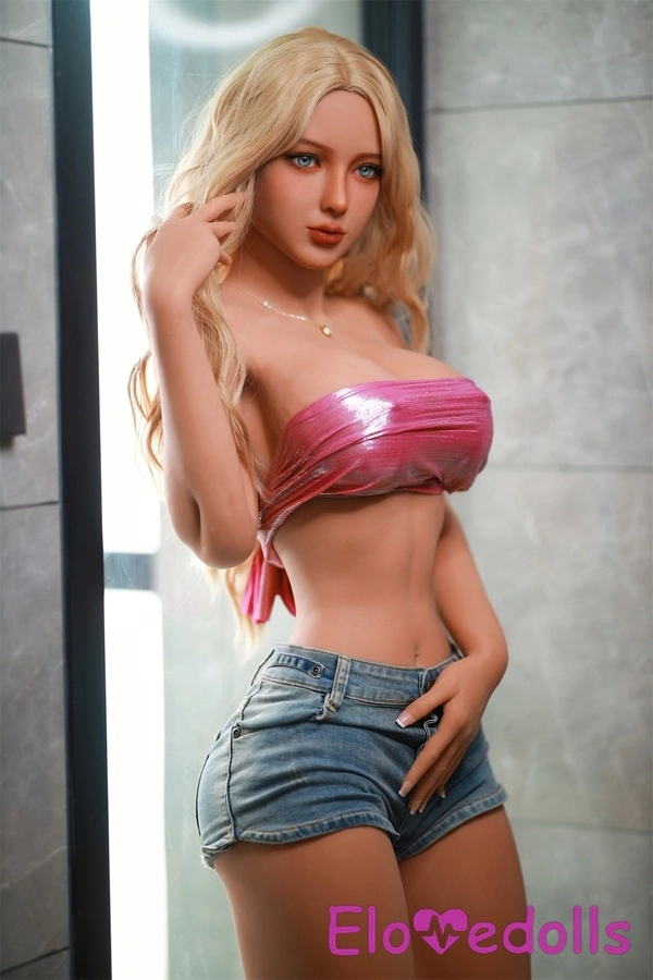 162 cm D-korviga TPE õhukesed huuled, merevaigukollased silmad, blondid päris nukud, detailvaade 5