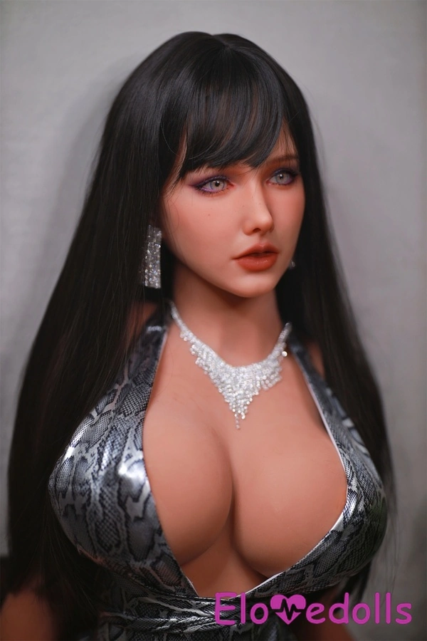 Búp bê tình dục 156cm D Cup TPE ngực nhỏ màu đen mắt hổ phách Xem chi tiết 10