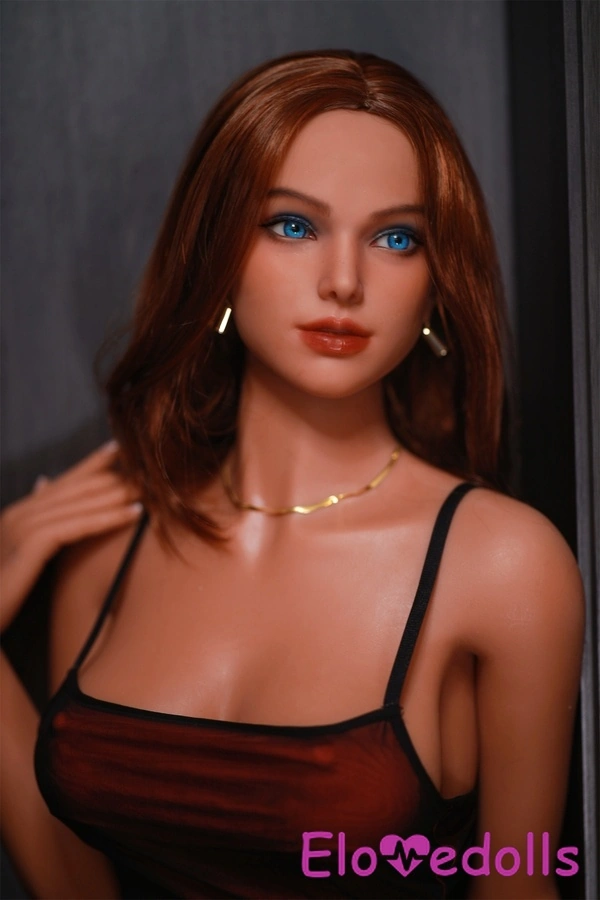 166cm C Cup TPE Petite Breasts Amber Eyes Red Realistic Sex Doll Detail View 3