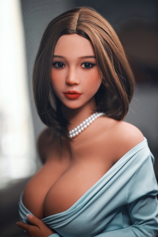 166cm E Cup TPE Amber Eyes Petite Breasts Brunette Realistic Sex Doll Gallery 4