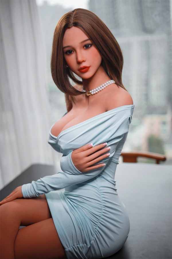 166cm E Cup TPE Petite Breasts Full Lips Brunette Realistic Sex Doll Detail View 8