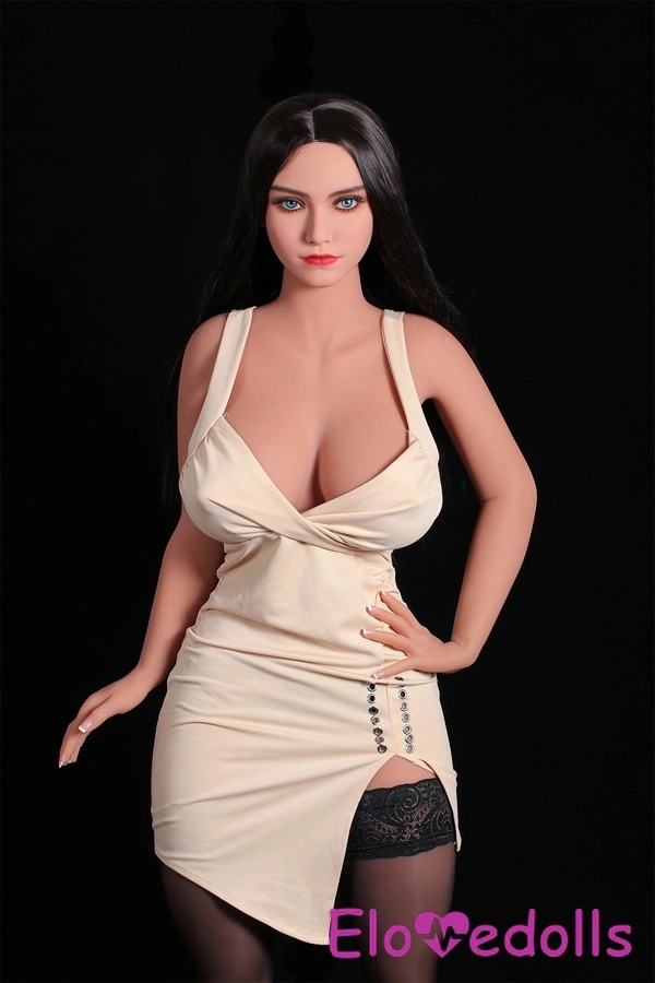 155 см, чашка H, TPE, сірі очі, тонкі губи, чорна, реалістична секс-лялька, детальний огляд 4