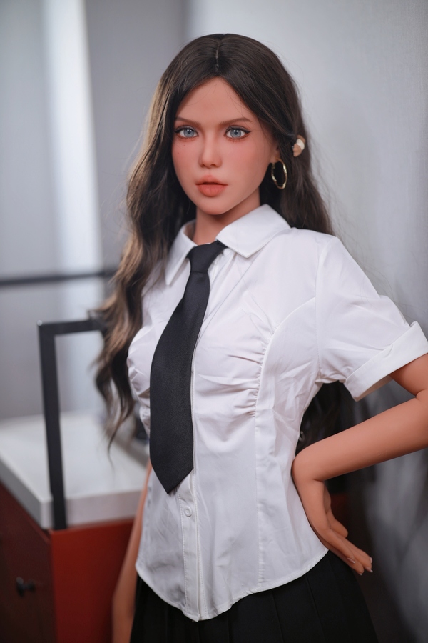157cm C Cup TPE Brunette Voluptuous Blue Eyes BBW Sex Doll Detail View 9
