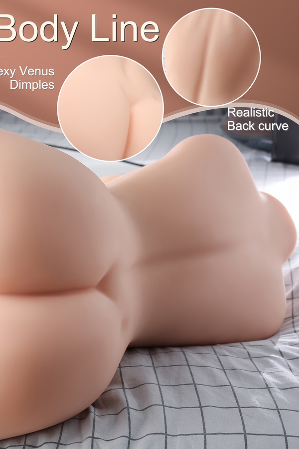 45cm C Cup TPE Voluptuous Small Breasts Amber Eyes Sex Doll Torso Gallery 4