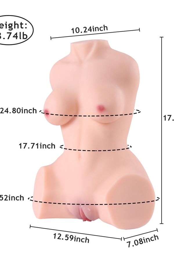 45cm C Cup TPE Voluptuous Small Breasts Thin Lips Sex Doll Torso Gallery 7