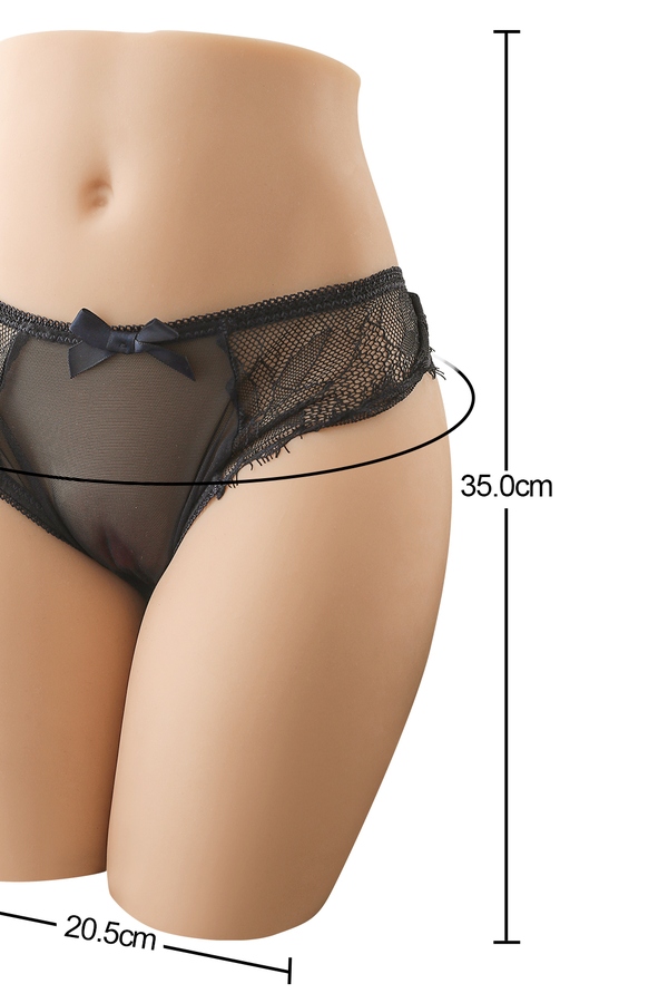 35cm TPE Thin Lips Gray Eyes Voluptuous Sex Doll Torso Detail View 3