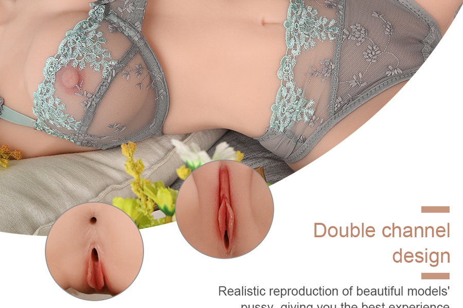 31cm C Cup TPE Voluptuous Amber Eyes Brunette Sex Doll Torso Detail View 2