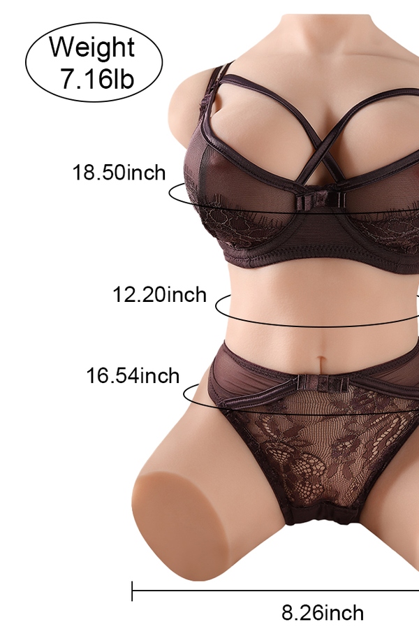 31cm C Cup TPE Petite Breasts Amber Eyes Thin Lips Sex Doll Torso Product