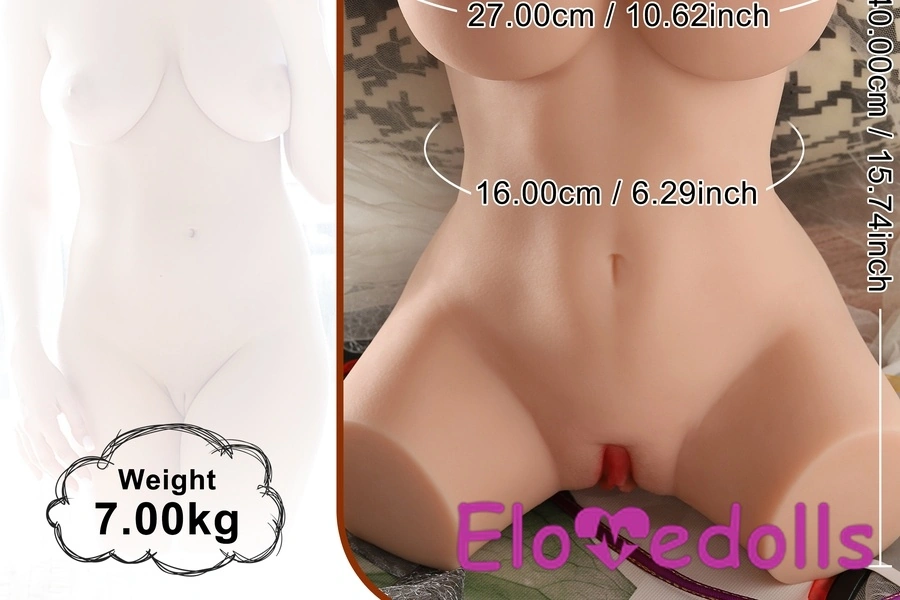 Búp bê tình dục TPE 40cm cúp B, tóc vàng hoe, môi mỏng, thân hình chi tiết Xem 1