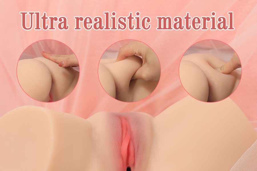 5cm TPE Gray Eyes Voluptuous Thin Lips Sex Doll Torso Detail View 2