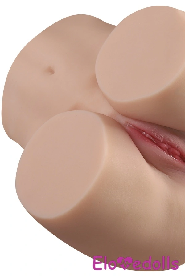 Boneka Seks TPE 21cm Bibir Mengkilap Mata Abu-abu Pirang Torso Produk
