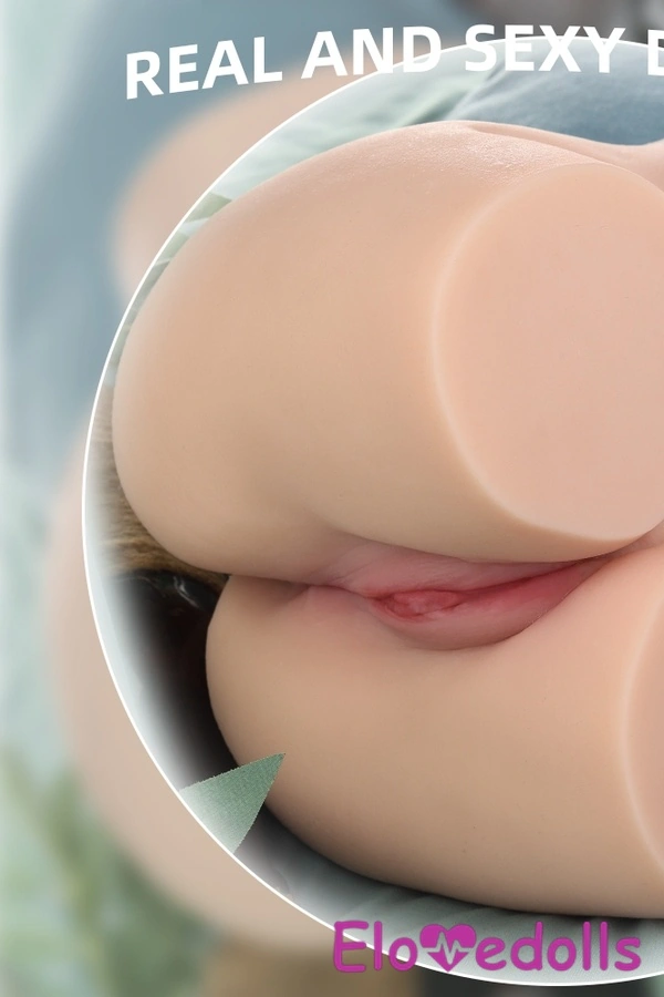 Búp bê tình dục TPE 21cm, mắt xám, tóc vàng, môi bóng, thân hình 5