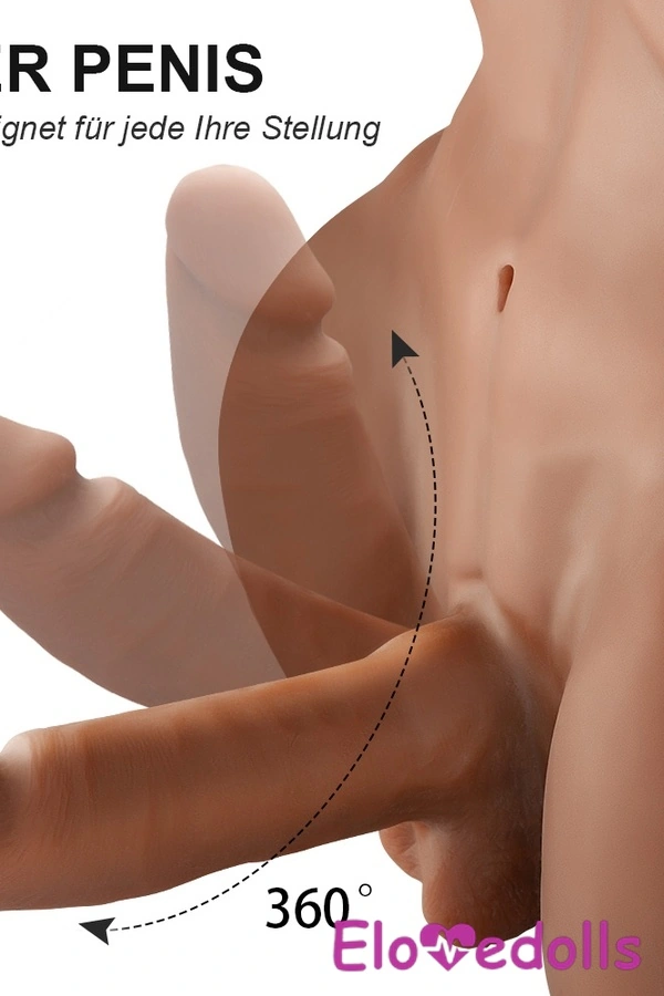 53cm TPE Thin Lips Blonde Amber Eyes Sex Doll Torso Gallery 4