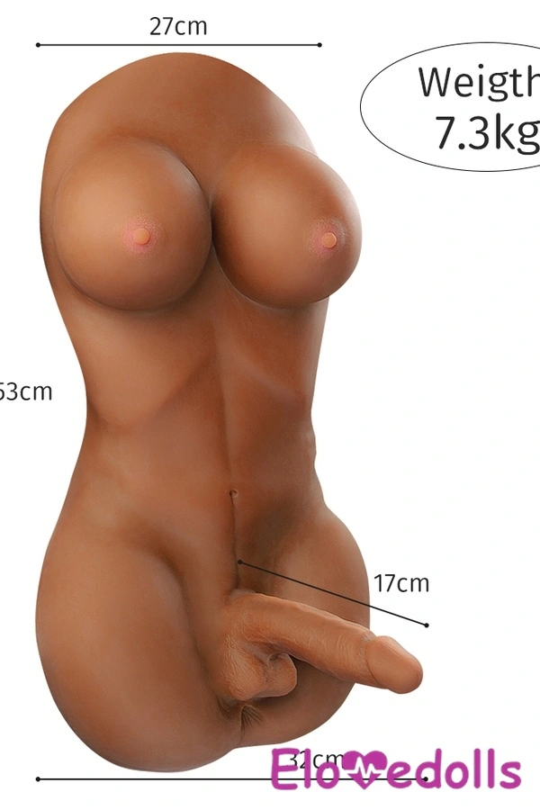 53cm TPE Thin Lips Blonde Voluptuous Sex Doll Torso Gallery 9