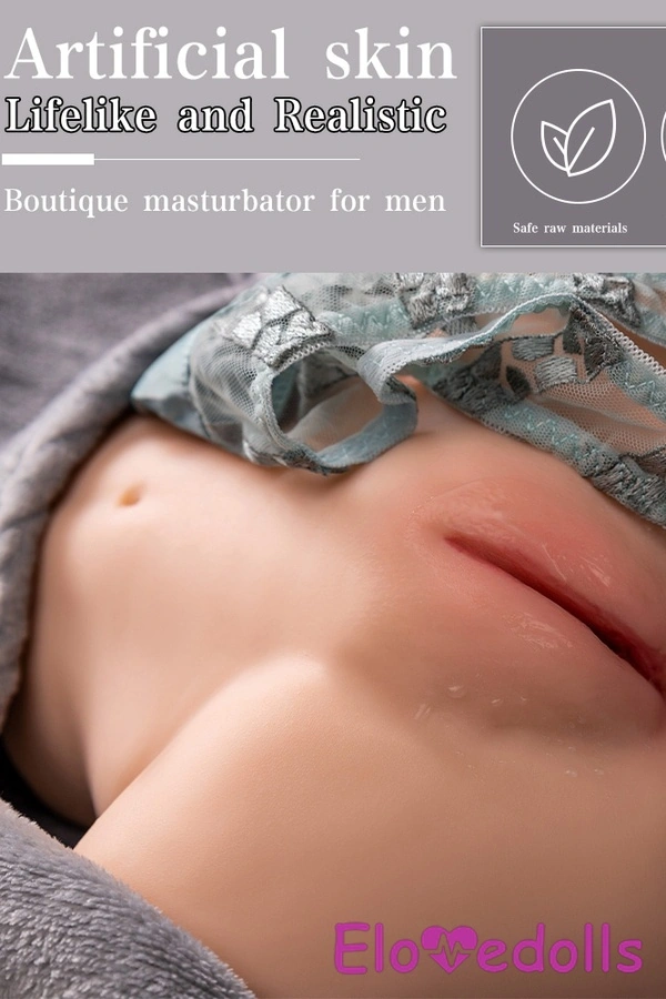 Boneka Seks Payudara Kecil TPE 20cm Mata Abu-abu Menggairahkan Torso Produk