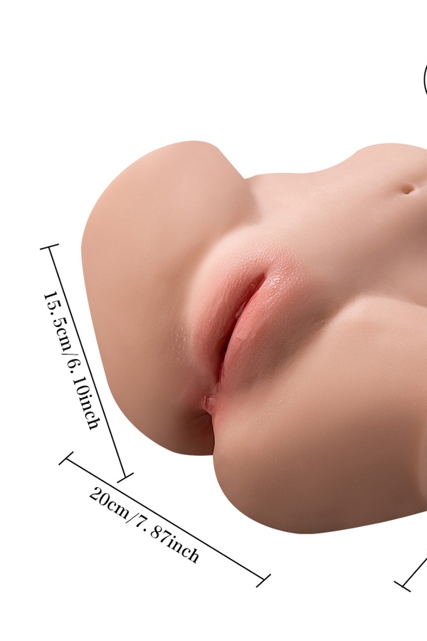20cm TPE Gray Eyes Voluptuous Small Breasts Sex Doll Torso Detail View 1