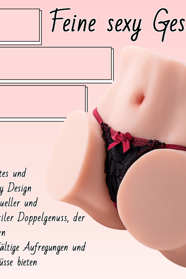 19cm TPE Gray Eyes Medium Breasts Thin Lips Sex Doll Torso Gallery 5