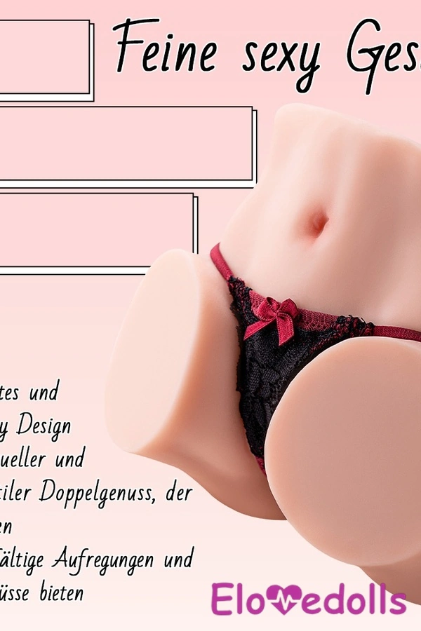 Galeri Torso Boneka Seks TPE 19cm Mata Abu-abu Payudara Sedang Bibir Tipis 5