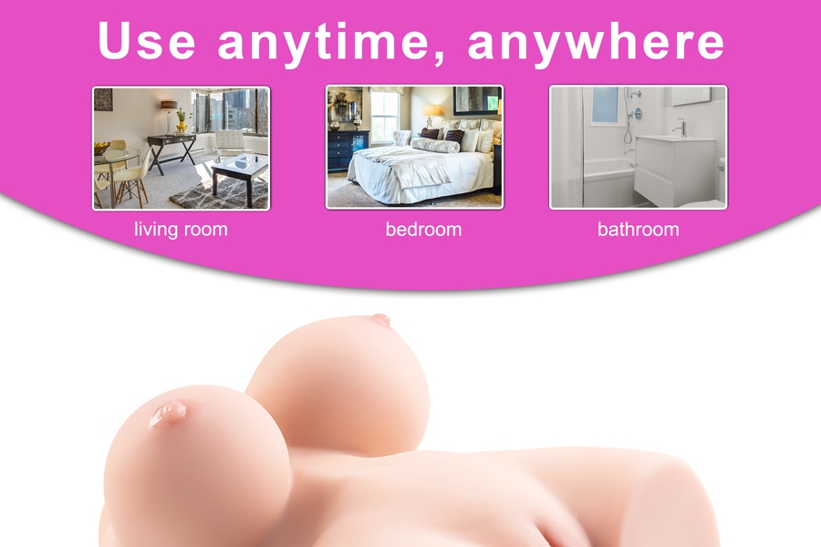 31cm F Cup TPE Voluptuous Small Breasts Thin Lips Sex Doll Torso Detail View 2