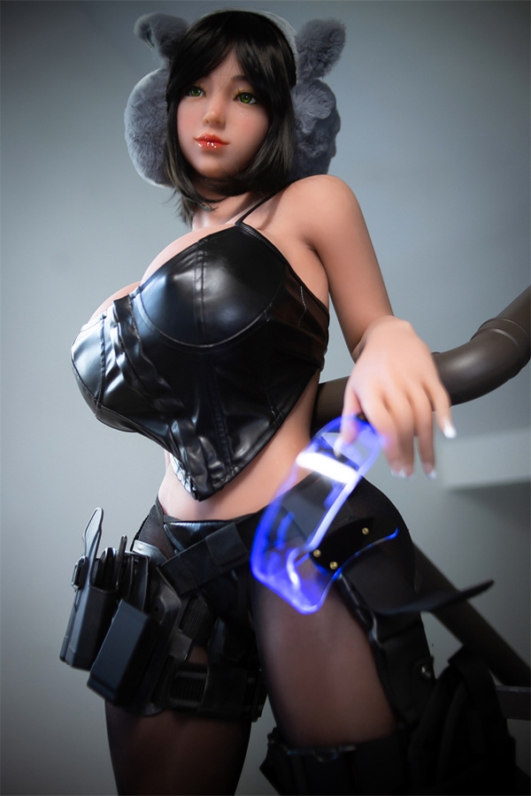 153cm F Cup TPE Petite Breasts Black Thin Lips Sex Doll Detail View 17