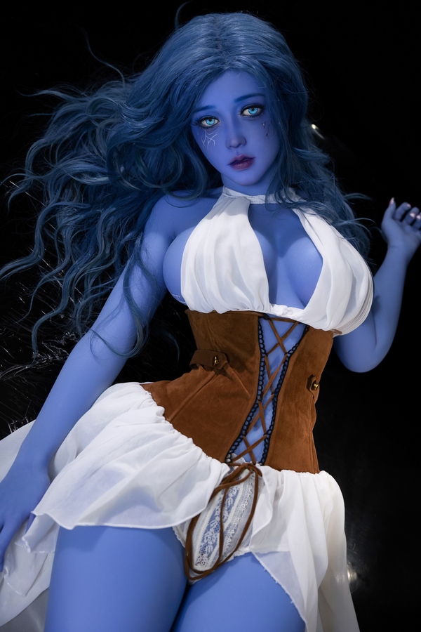 160cm D Cup TPE Blue Eyes White Hourglass Custom Sex Doll Detail View 5