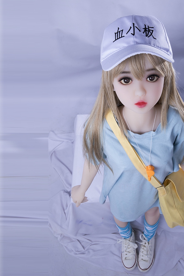 100cm C Cup TPE Thin Lips Gray Eyes Blonde Asian Sex Doll Product