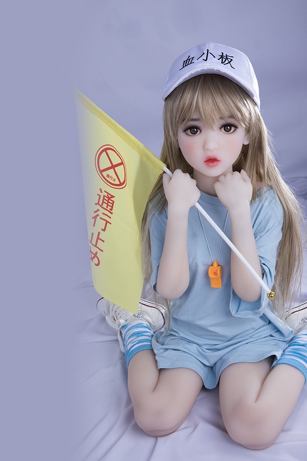 100cm C Cup TPE Gray Eyes Petite Blonde Asian Sex Doll Gallery 7