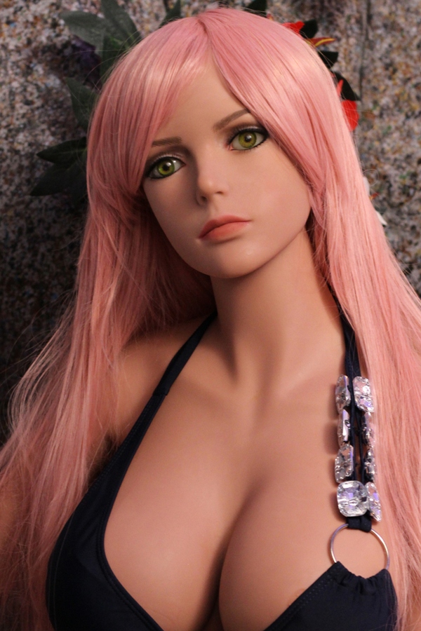 158cm D Cup TPE Small Breasts Pink Green Eyes Realistic Sex Doll Product