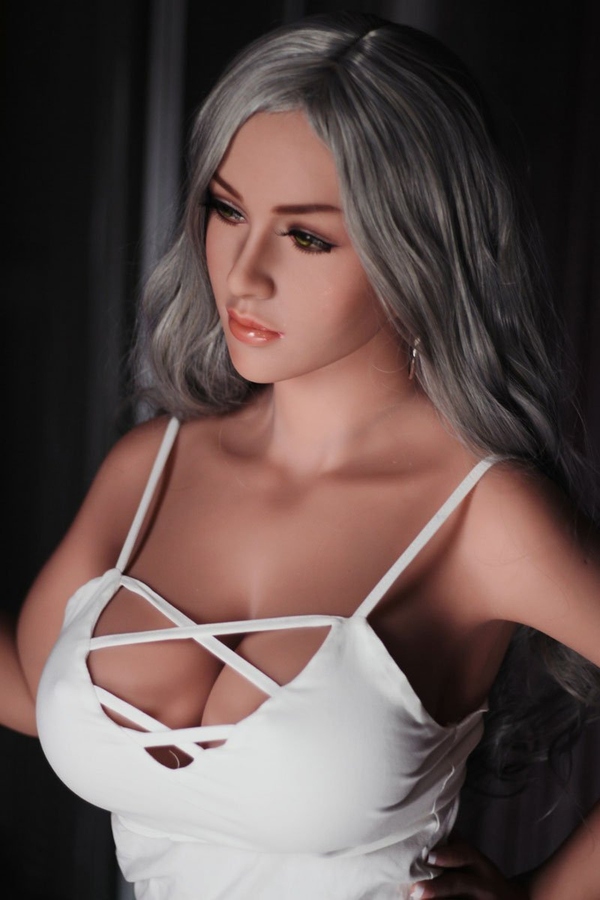 158cm D Cup TPE Gray Eyes Thin Lips Voluptuous Lifelike Sex Doll Gallery 3