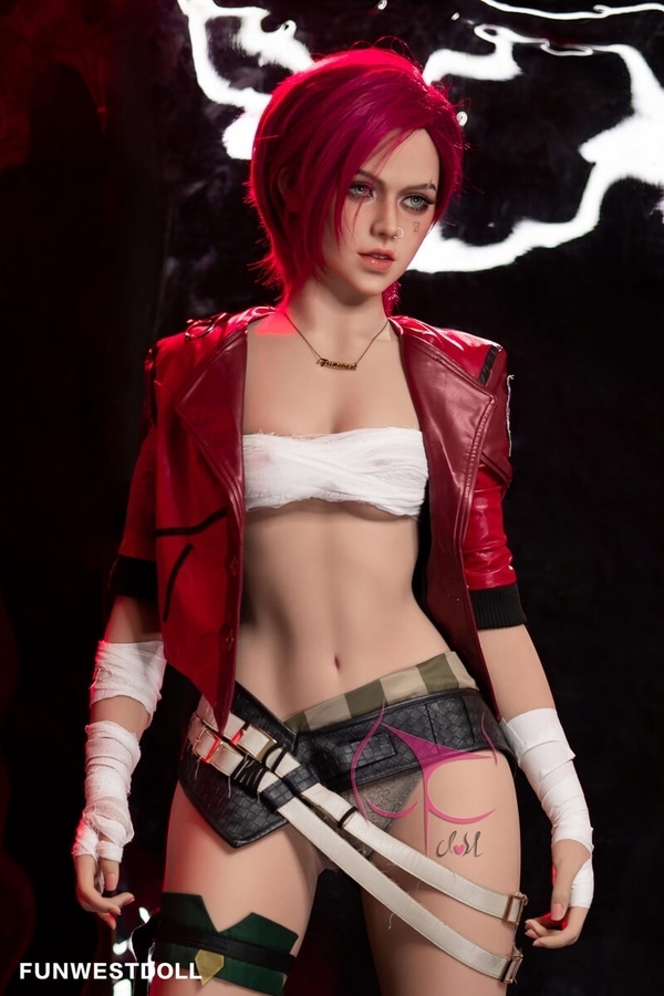 157cm C Cup TPE Red Petite Breasts Gray Eyes Japanese Sex Doll Detail View 4