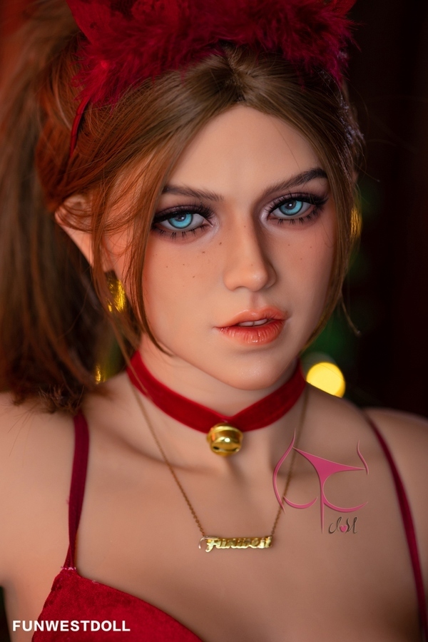 159cm A Cup TPE Amber Eyes Petite Breasts Red Realistic Sex Doll Product